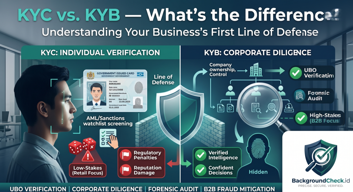 KYC vs KYB — Apa Bedanya? Memahami Garis Pertahanan Bisnis Anda
